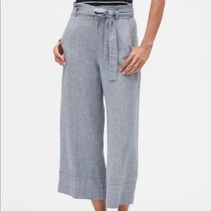 BananaRepublic-Blake Paperbag-Waist Linen CropPant